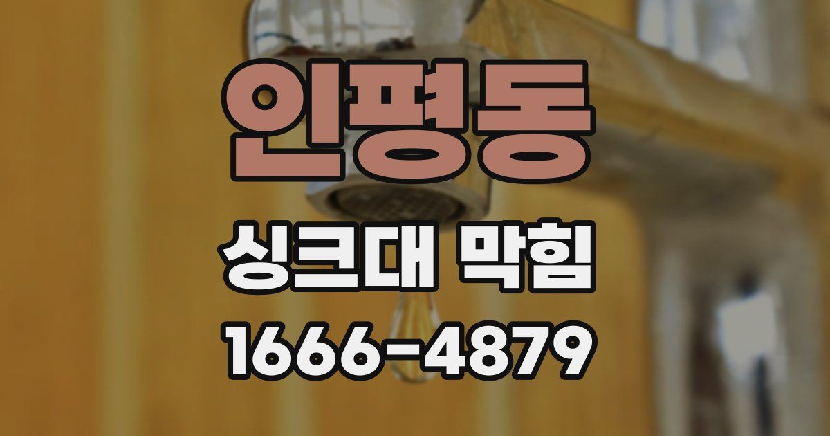 인평동 싱크대 막힘