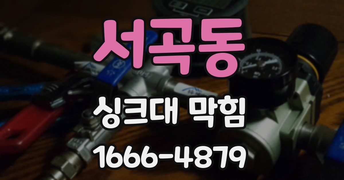 서곡동 싱크대 막힘