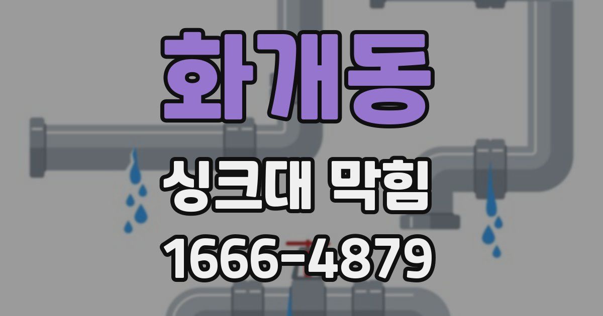 화개동 싱크대 막힘