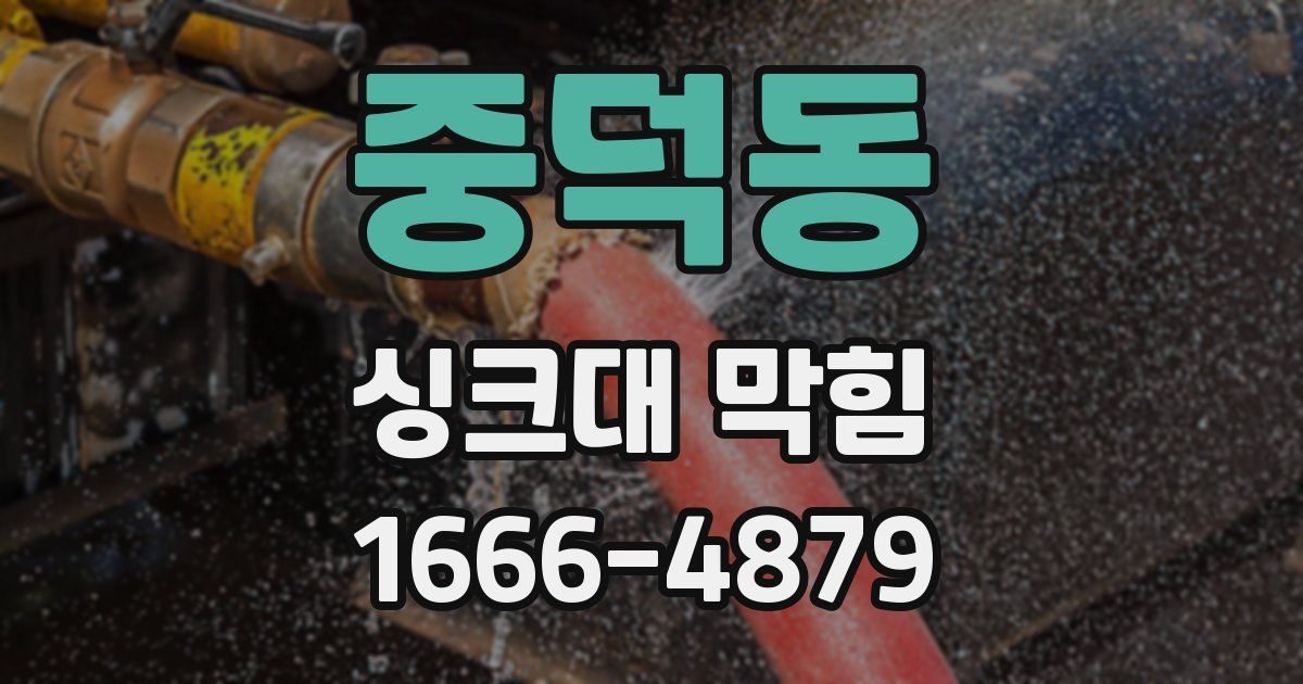 중덕동 싱크대 막힘