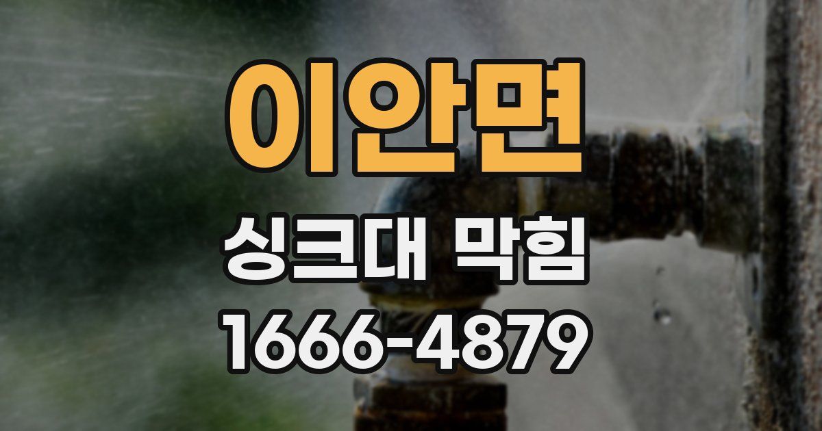 이안면 싱크대 막힘