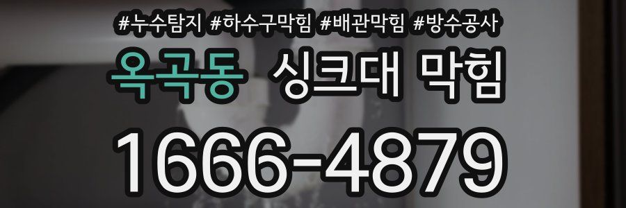 옥곡동 싱크대 막힘