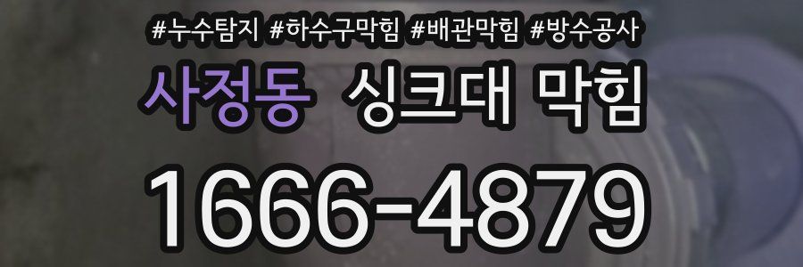 사정동 싱크대 막힘