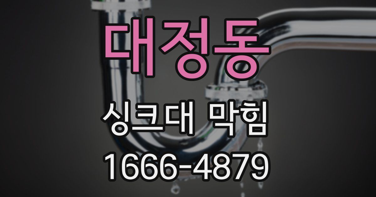 대정동 싱크대 막힘