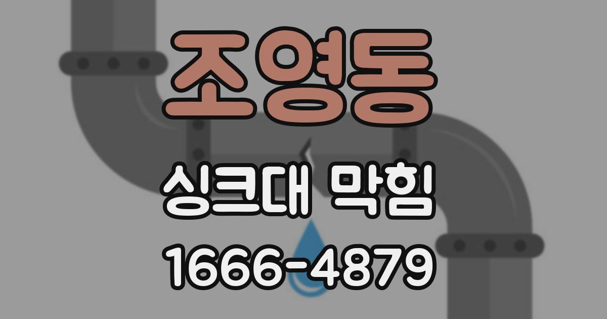 조영동 싱크대 막힘