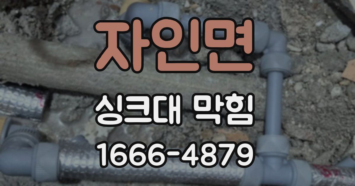 자인면 싱크대 막힘