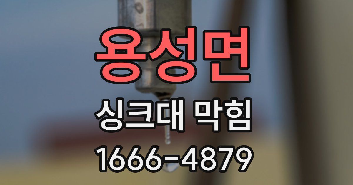용성면 싱크대 막힘