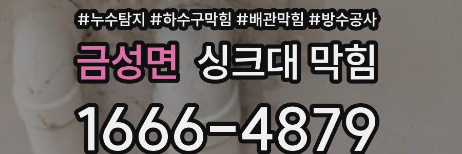 금성면 싱크대 막힘