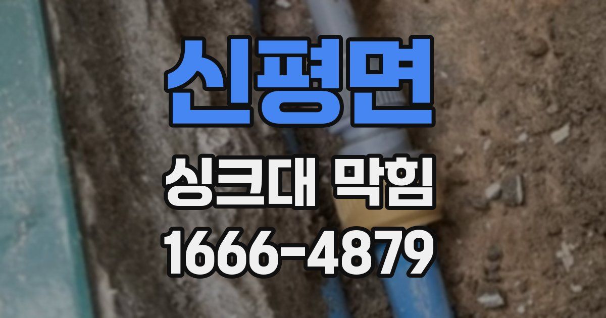 신평면 싱크대 막힘