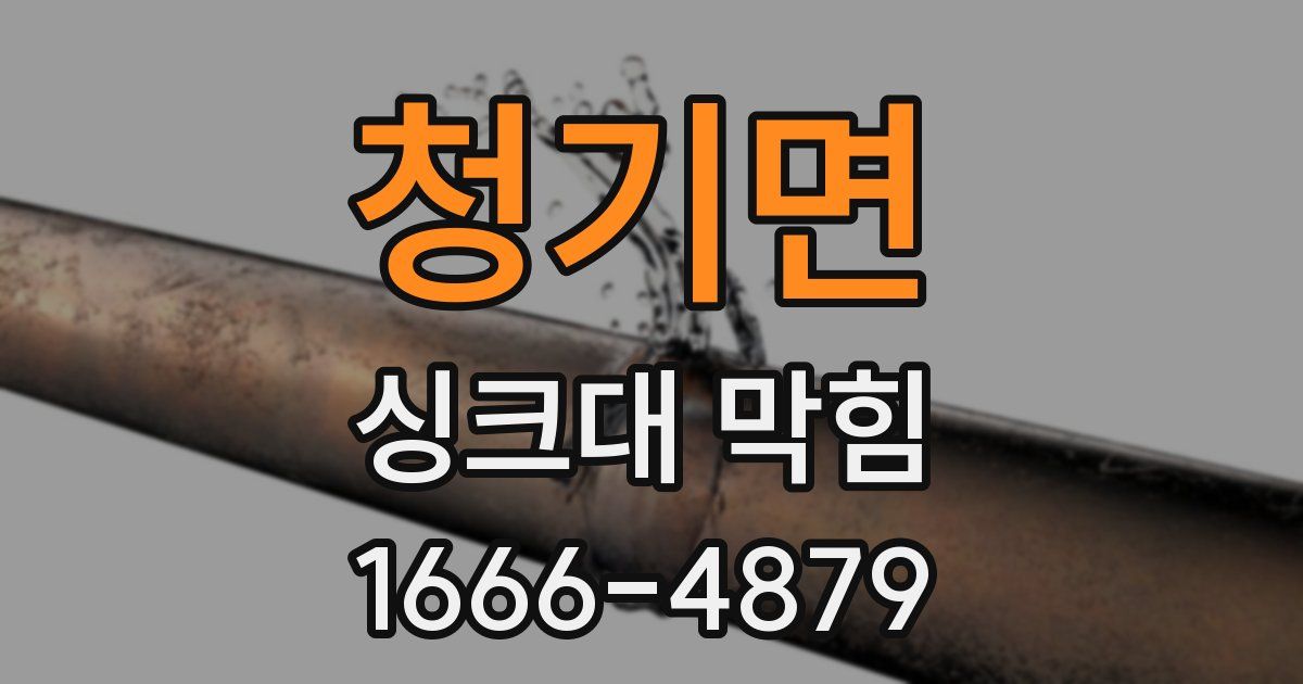 청기면 싱크대 막힘
