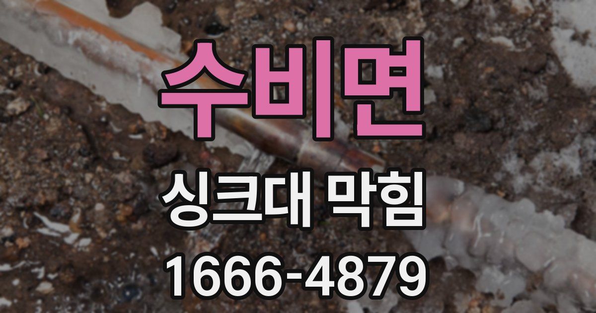 수비면 싱크대 막힘