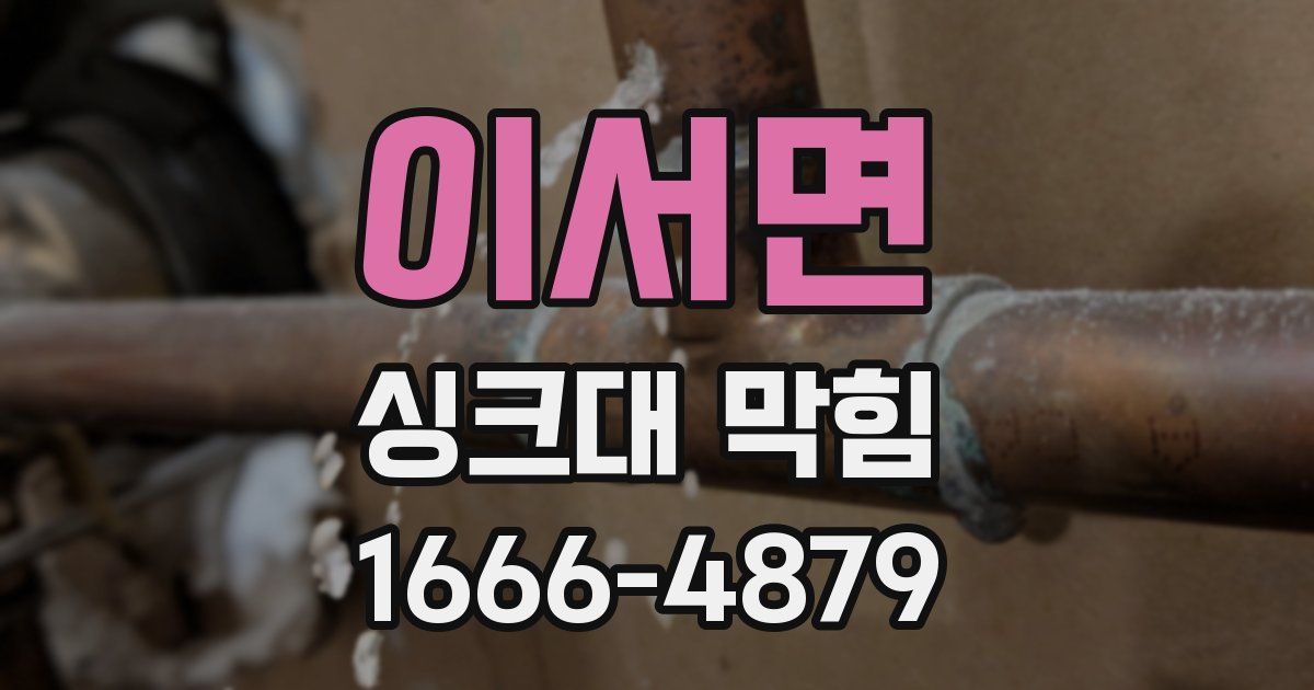 이서면 싱크대 막힘