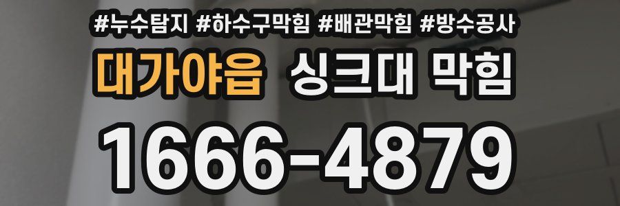대가야읍 싱크대 막힘
