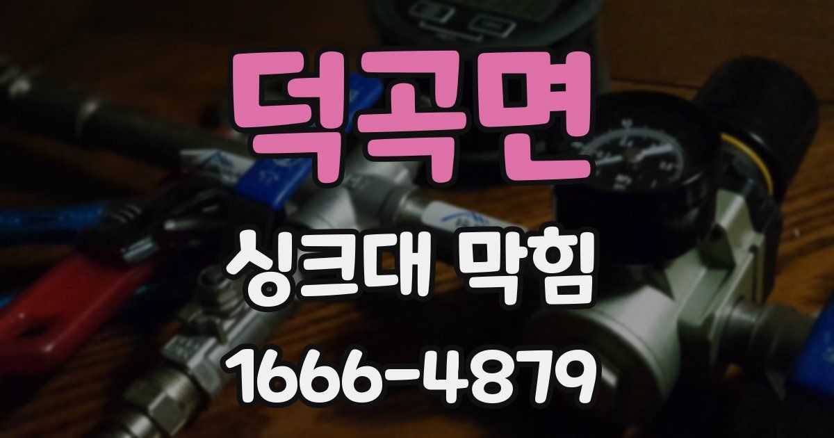 덕곡면 싱크대 막힘
