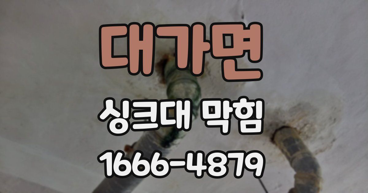 대가면 싱크대 막힘
