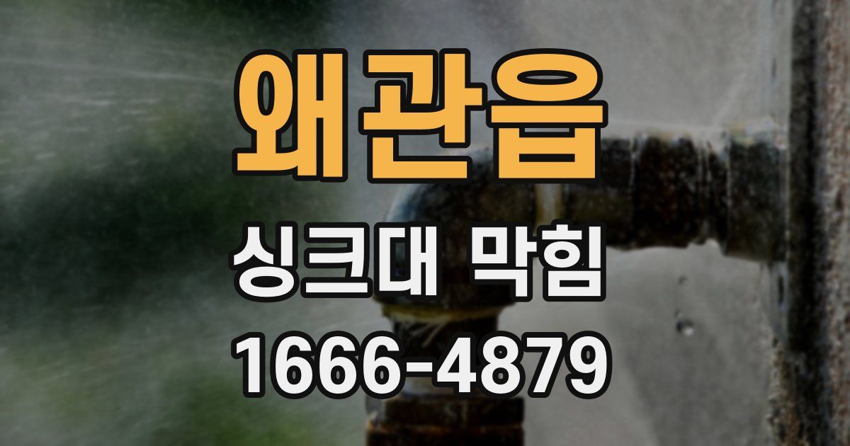 왜관읍 싱크대 막힘