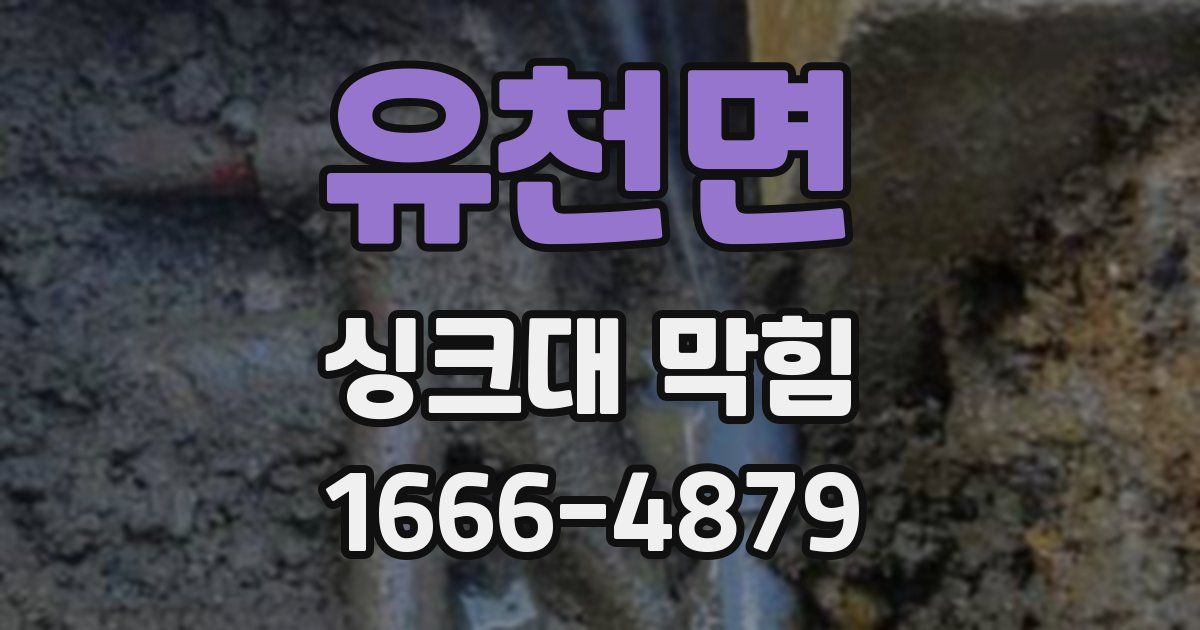 유천면 싱크대 막힘