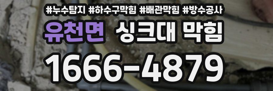 유천면 싱크대 막힘