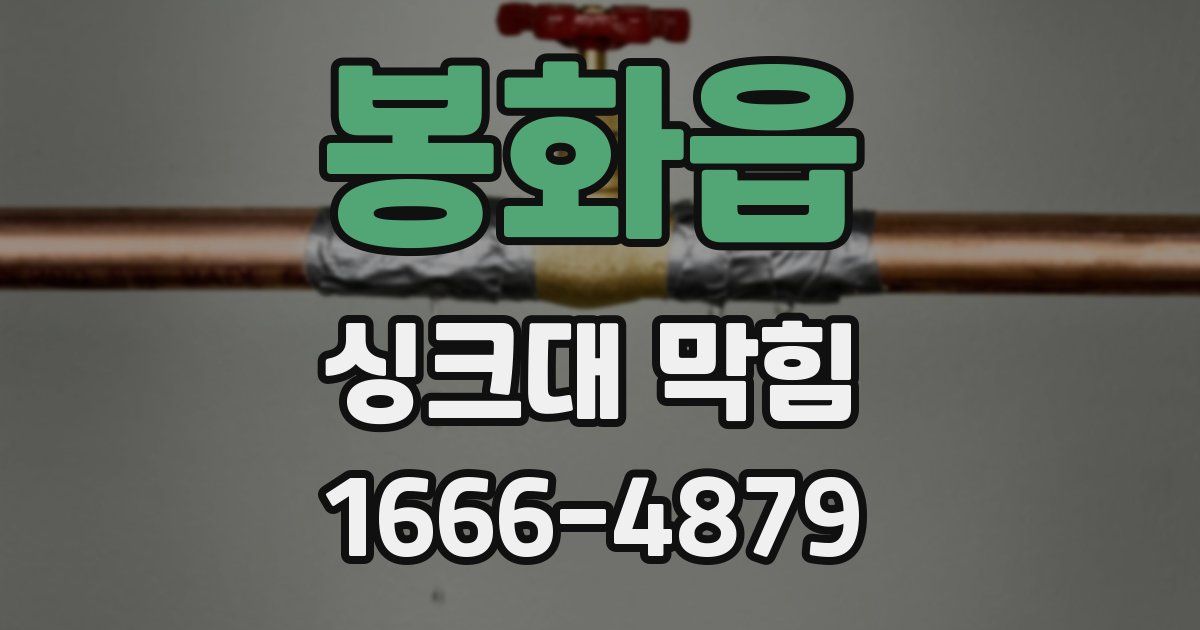 봉화읍 싱크대 막힘
