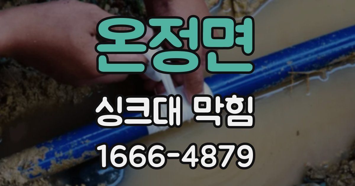 온정면 싱크대 막힘