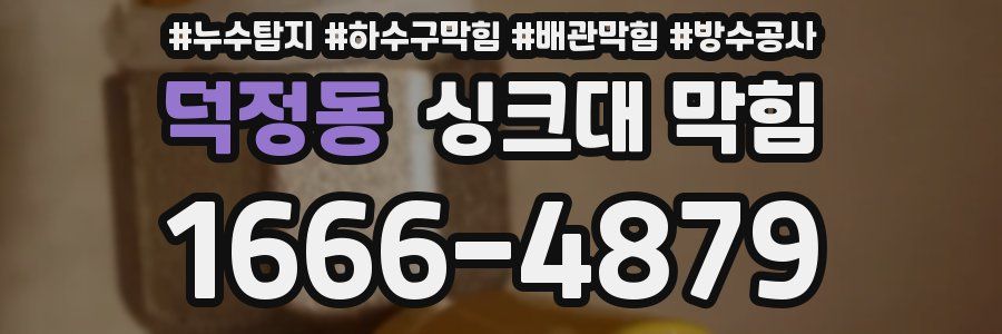 덕정동 싱크대 막힘