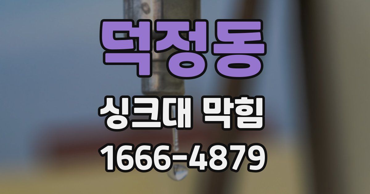 덕정동 싱크대 막힘