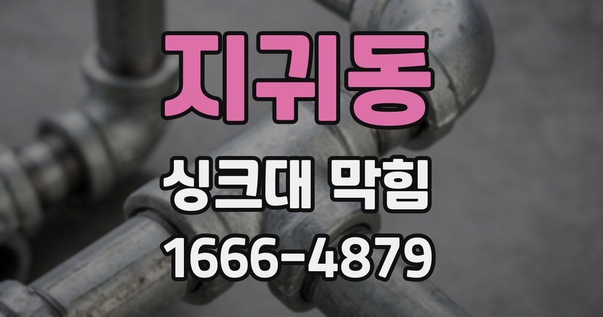 지귀동 싱크대 막힘