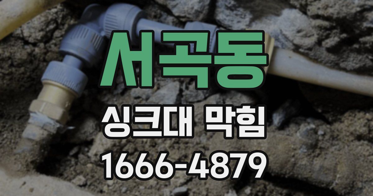 서곡동 싱크대 막힘