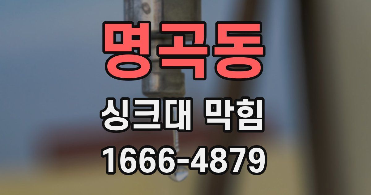 명곡동 싱크대 막힘