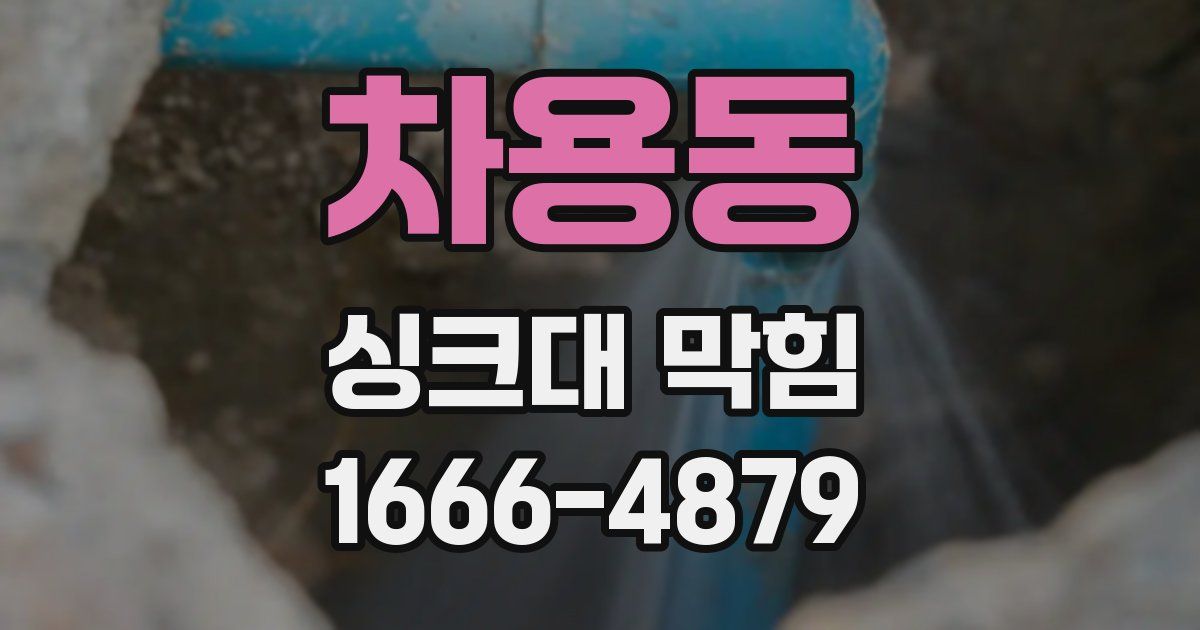 차용동 싱크대 막힘
