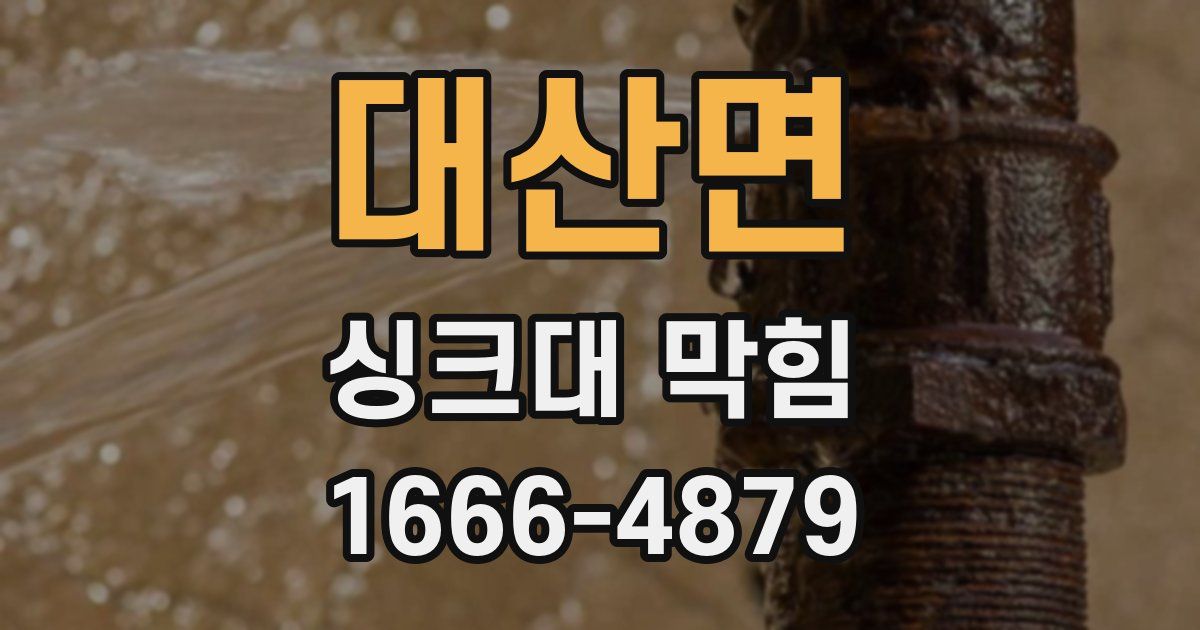 대산면 싱크대 막힘