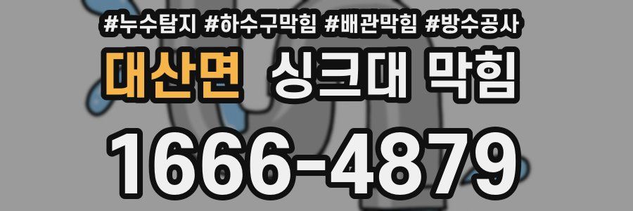 대산면 싱크대 막힘