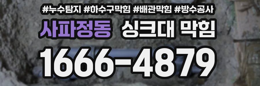 사파정동 싱크대 막힘