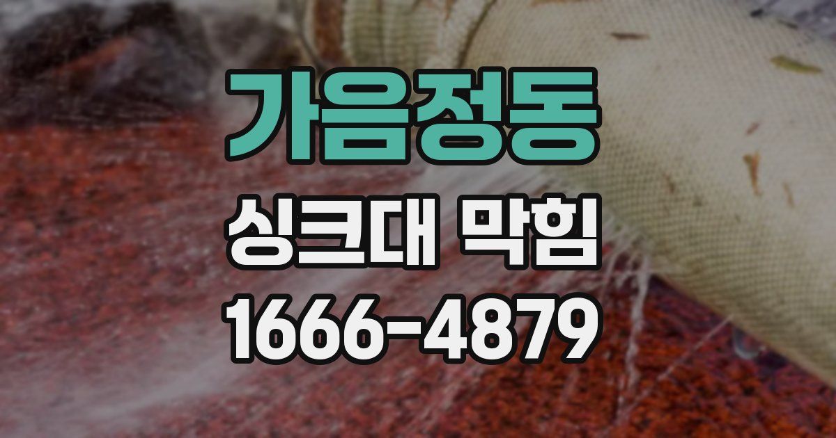 가음정동 싱크대 막힘