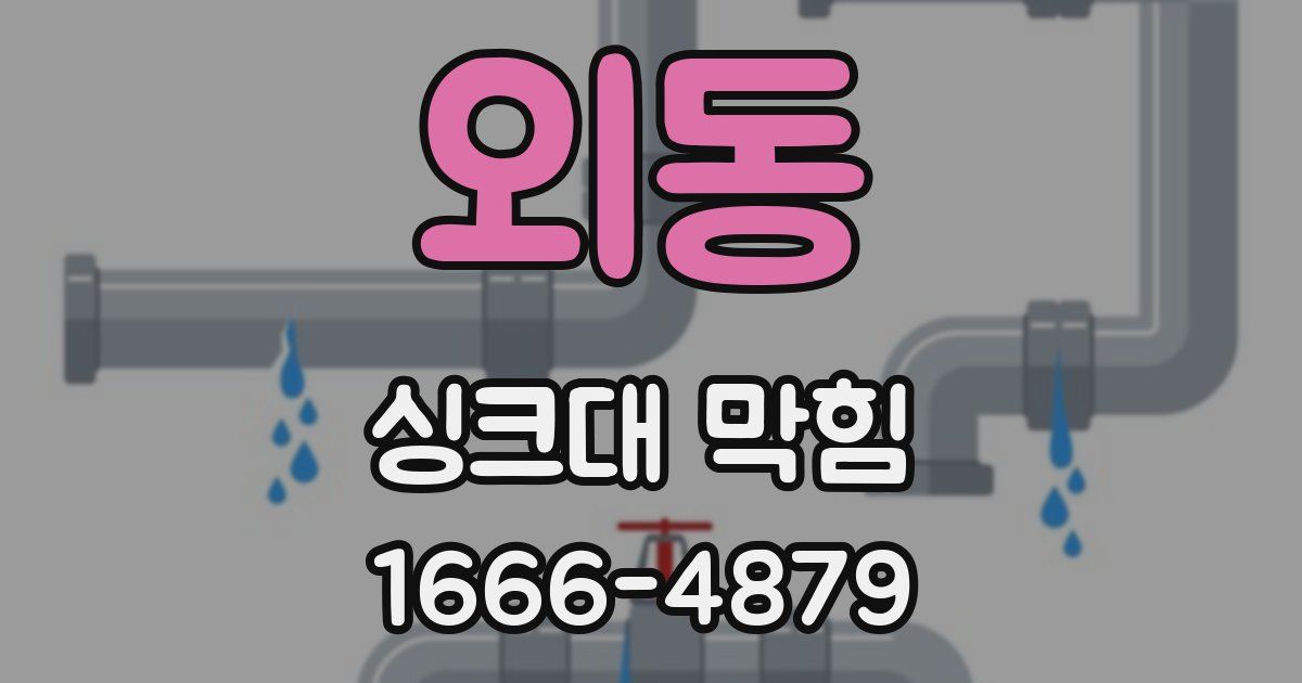 외동 싱크대 막힘