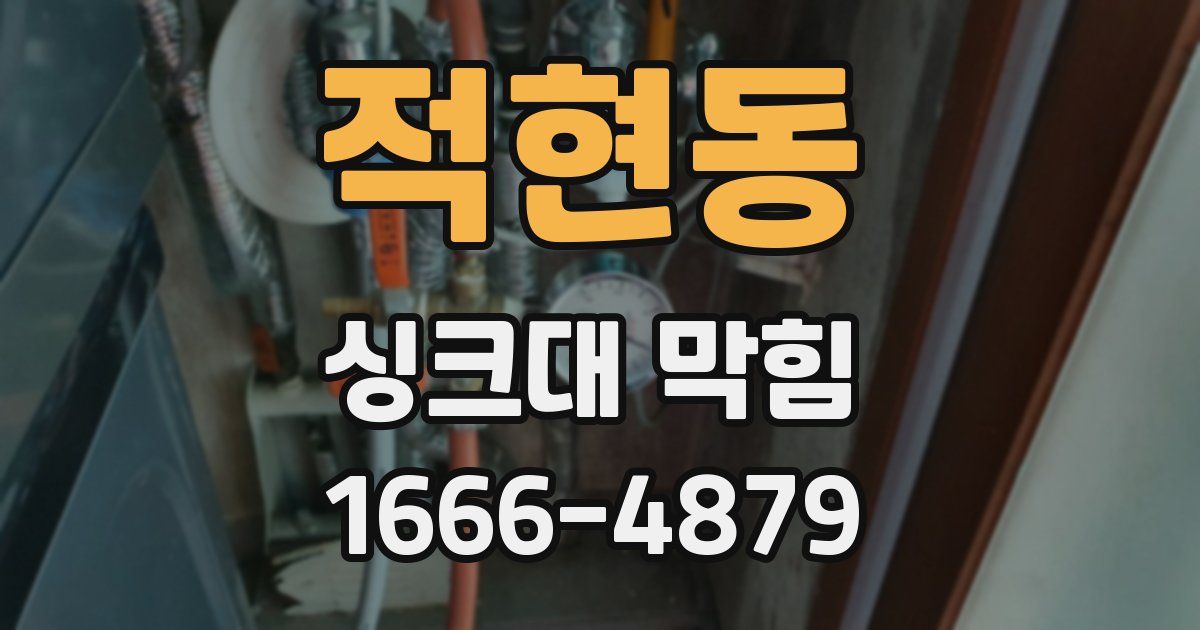 적현동 싱크대 막힘