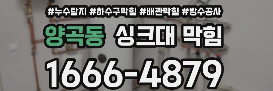 양곡동 싱크대 막힘