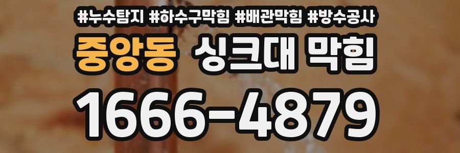 중앙동 싱크대 막힘