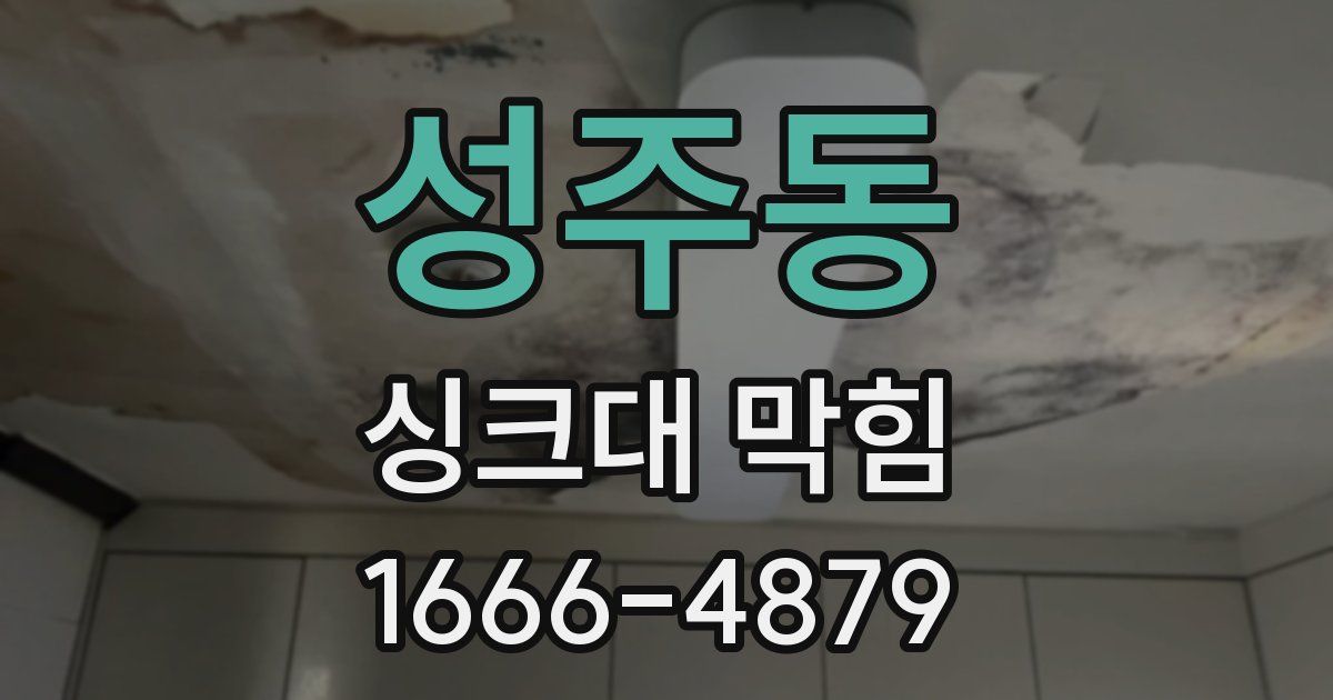 성주동 싱크대 막힘