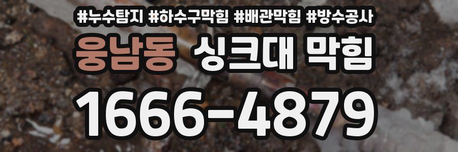 웅남동 싱크대 막힘