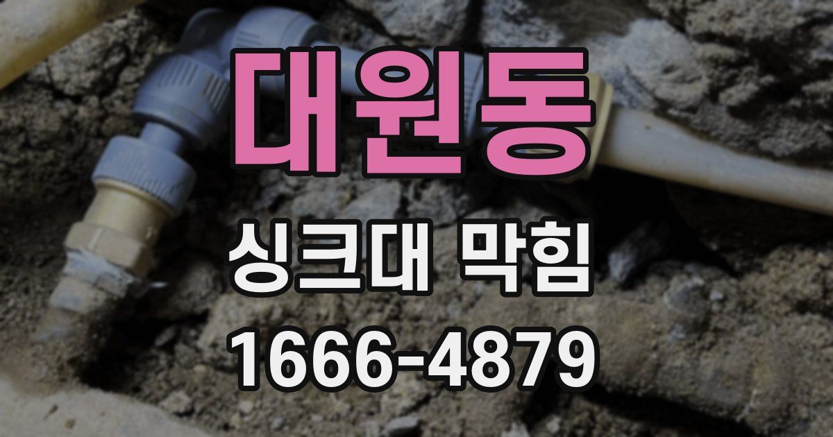 대원동 싱크대 막힘