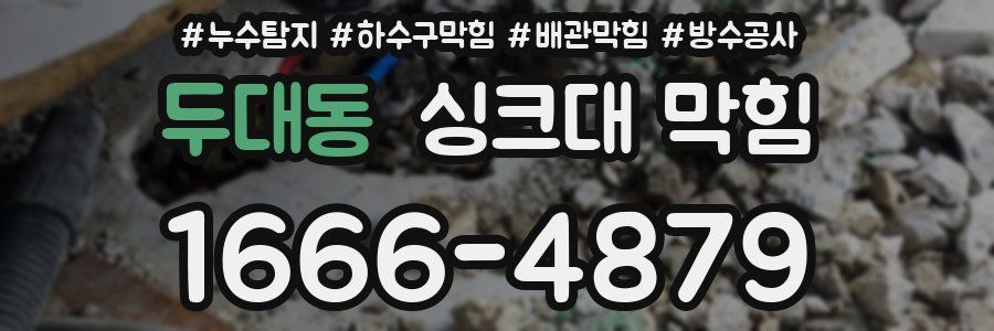 두대동 싱크대 막힘