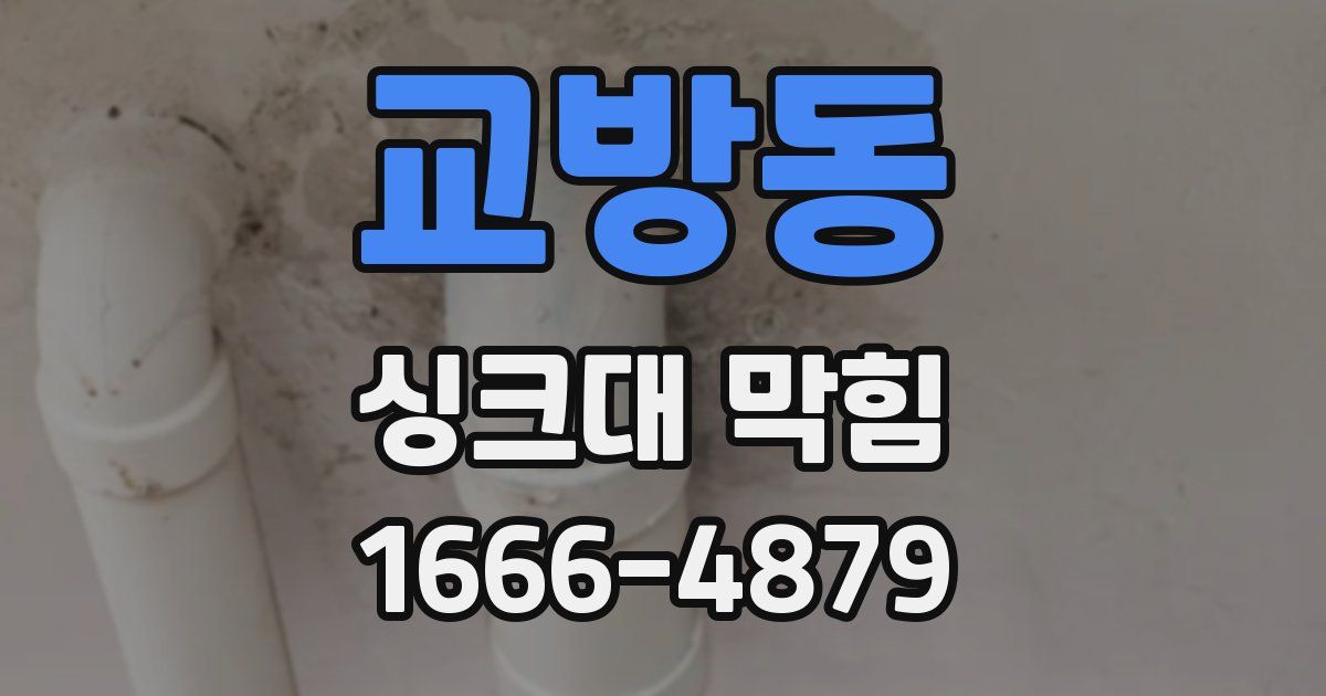 교방동 싱크대 막힘