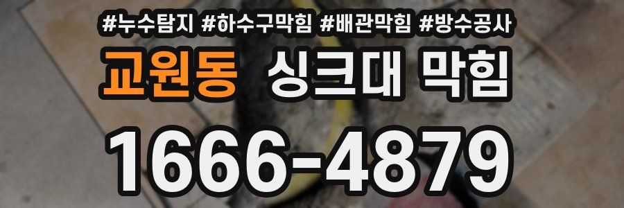 교원동 싱크대 막힘