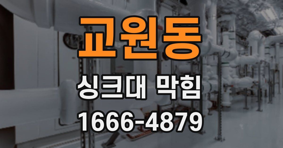 교원동 싱크대 막힘