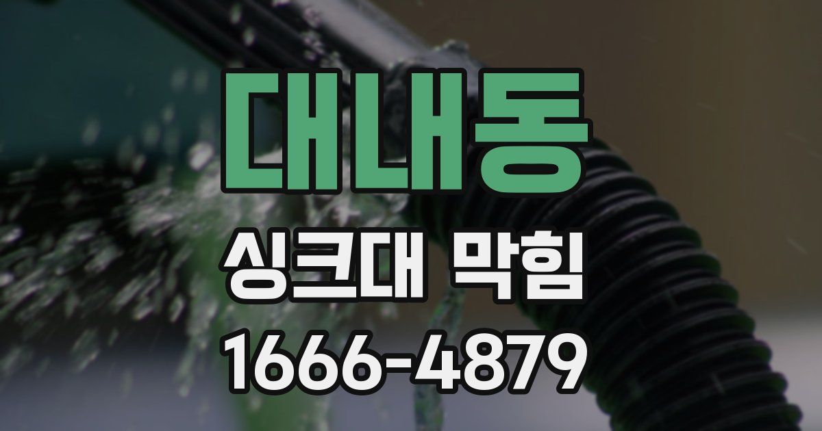 대내동 싱크대 막힘