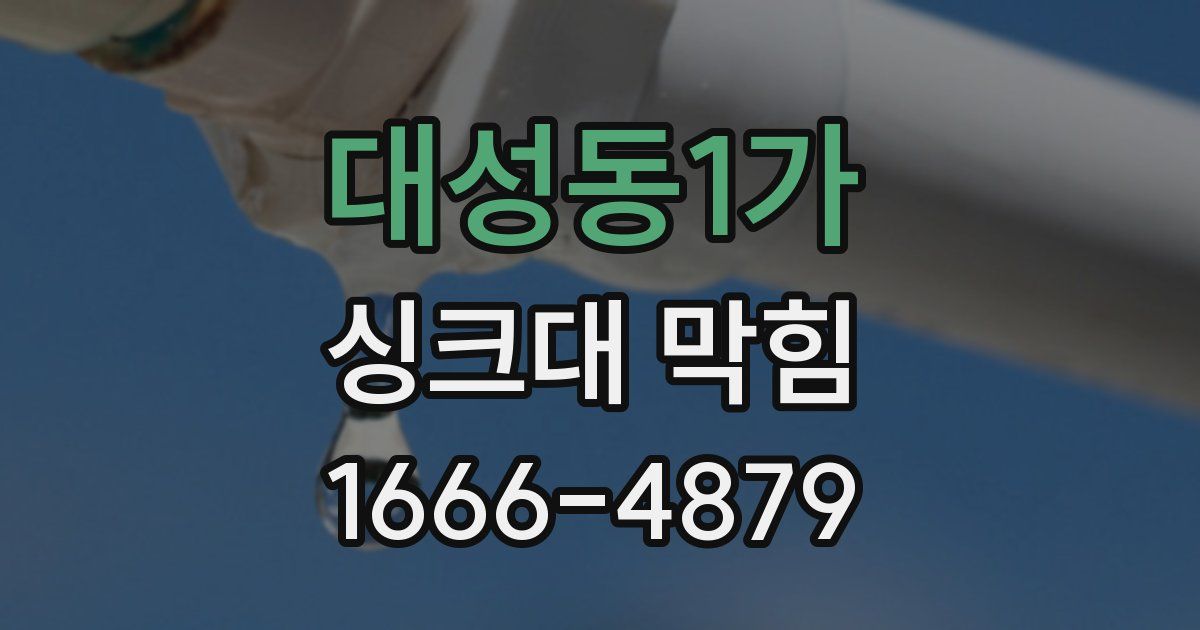 대성동1가 싱크대 막힘