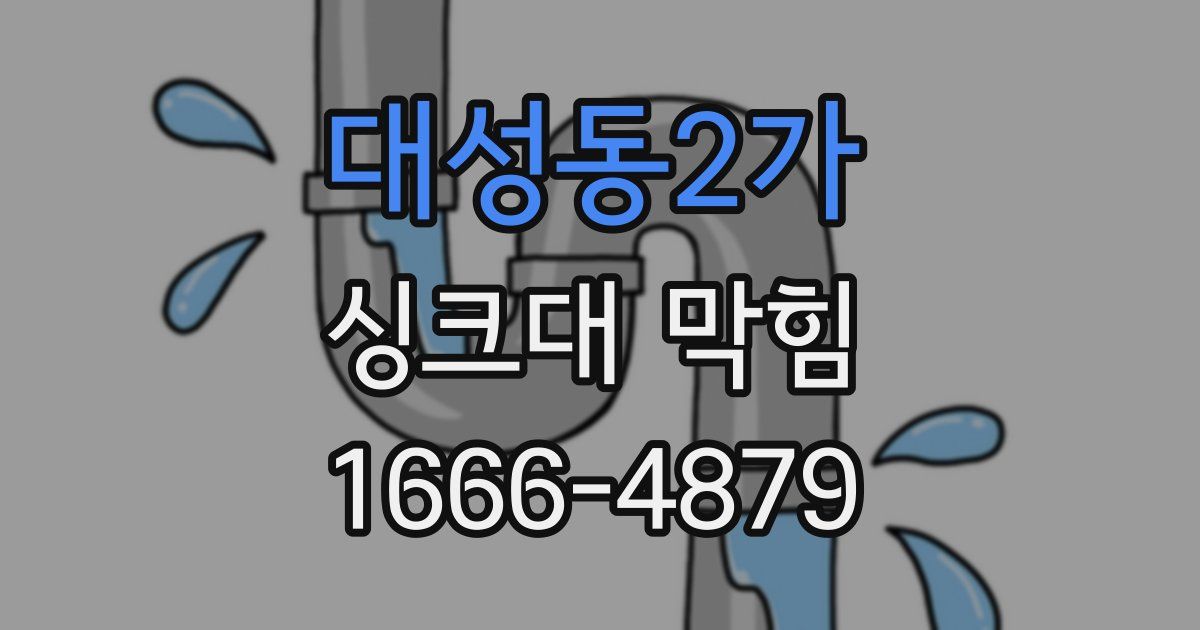 대성동2가 싱크대 막힘