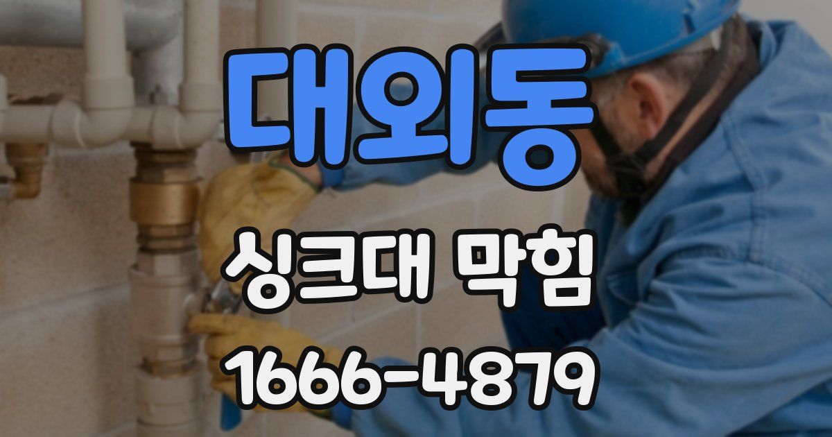 대외동 싱크대 막힘