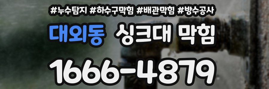 대외동 싱크대 막힘